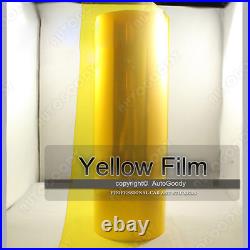 12 x 60 Yellow Tint Car Headlight Protector Film Vinyl Glossy 1ft x 5ft