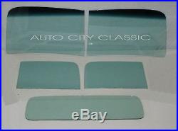 1946 1947 Ford Pickup Glass Windshield 2 Piece Door Rear Back Set Green Tint