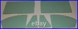 1953 1954 Chev 4 Door Sedan Glass Windshield Vent and Doors Set Green Tint