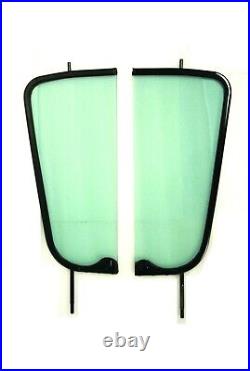 1955-1959 Chevy GMC Truck TINTED Vent Window Glass with Black Frame PAIR LH+RH