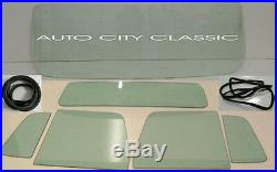 1956 Ford Pickup Windshield Vent Door Small Back Glass Green Tint Gask witho Chrm