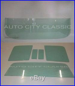 1957 1958 Ford Ranchero Glass Windshield Vent Door and Rear Back Green Tint