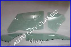 1969 Chevelle Malibu Convertible Glass Windshield Door Quarter Green Tint Set