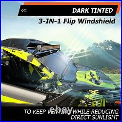 3-IN-1 Flip Tinted Polycarbonate Windshield For Can-Am Maverick X3 (64 or 72)