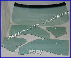 70 72 Buick Olds Pontiac Convertible Glass Windshield Door Vent Set Green Tint
