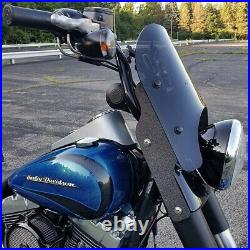 Calsci 12 Tinted Shorty Windshield for Harley Fat Boy FLSTF FLFB 1990-2017