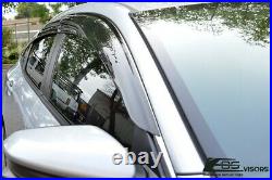 EOS Visors For 16-Up Honda Civic Sedan Smoke Tinted JDM MUGEN Window Deflectors