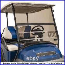 EZGO TXT (94.5-13) Tinted Vented 1/4 Fold Down Golf Cart Windshield US Made
