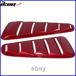 Fits 10-14 Mustang OE Side Window Louver Painted #U6 Red Candy Tint Metallic 2PC