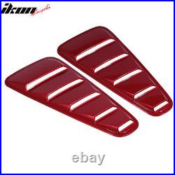 Fits 10-14 Mustang OE Side Window Louver Painted #U6 Red Candy Tint Metallic 2PC