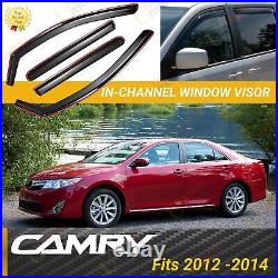 Fits Toyota Camry 2012-2014 In-Channel Vent Window Visors Rain Guard Deflector