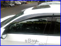 For 16-20 Honda Civic Hatchback Mugen Style Smoke Tinted Side Vent Window Visors