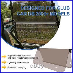 For Club Car DS 2000+UP Tinted Windshield Golf Cart Folding Windscreen