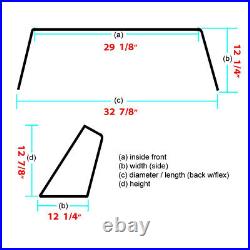 Goldleaf Plastics Boat Plexiglass Windshield Smoke Tint 32 7/8 Inch