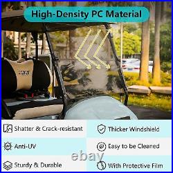 Golf Cart Windshield for Club Car Precedent 2004-up, Tinted Fold Down Windshield