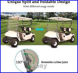 Golf Cart Windshield for EZGO TXT 1995-2013, Tinted Folding Down Windshield