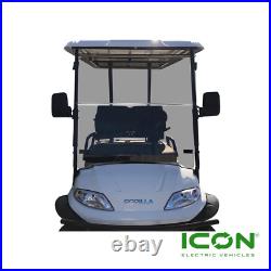 ICON EV Golf Cart Tinted Folding 2 Piece Windshield
