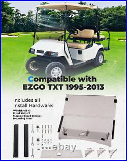 KEMIMOTO Golf Cart Folding Down Windshield Tinted With Storage for EZGO TXT 95-13