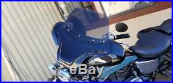 Large Universal Motorcycle Cruiser Batwing Fairing with Tinted Windshield, Type B
