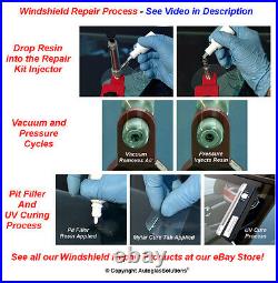 Thin Medium Tinted Pit Filler Windshield Rock Chip Crack Repair Resin 240ml 8oz