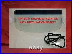 Tint Shade Windshield Glass and Gasket WithO Chrome 1955 1959 Chevy GMC Pickup
