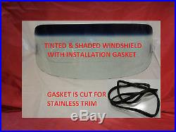 Tint Shade Windshield Glass and Gasket with Chrome 1955 1959 Chevy GMC Pickup