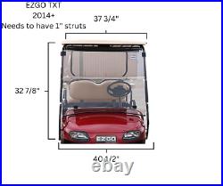 Tinted Golf Cart Windshield For EZGO TXT/Valor 2014-2022, 3/16 Thick With Gasket