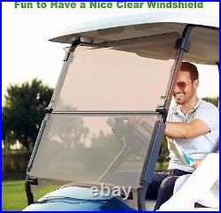 Tinted Golf Cart Windshield for Club Car Precedent 2004-up, Folding Down
